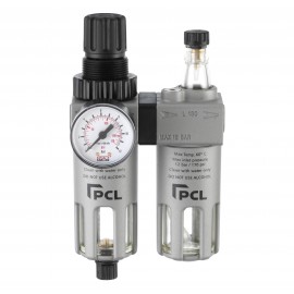 Régulateur et lubrificateur de filtre, 1/2, 0-12 bar